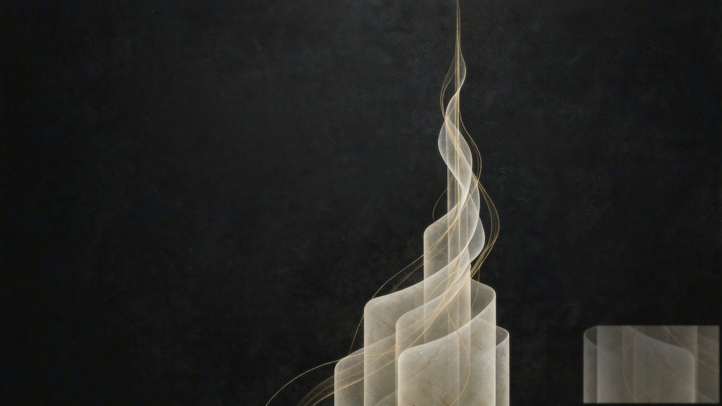 Abstract editorial artwork for Hexagram 01