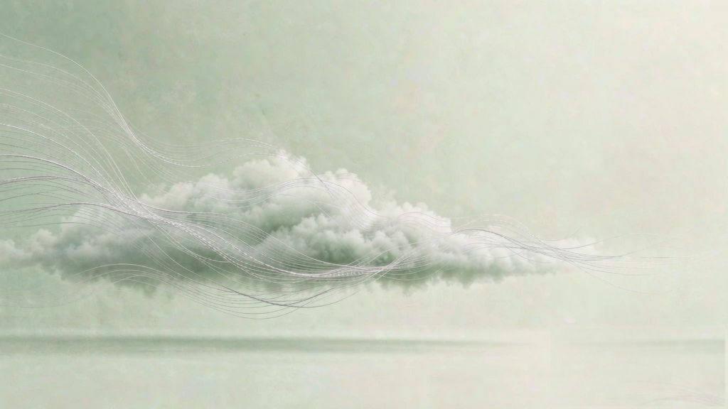 Abstract editorial artwork for Hexagram 09