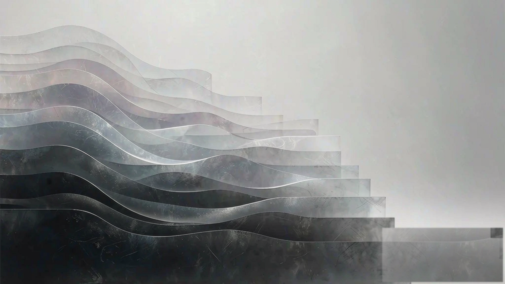 Abstract editorial artwork for Hexagram 46